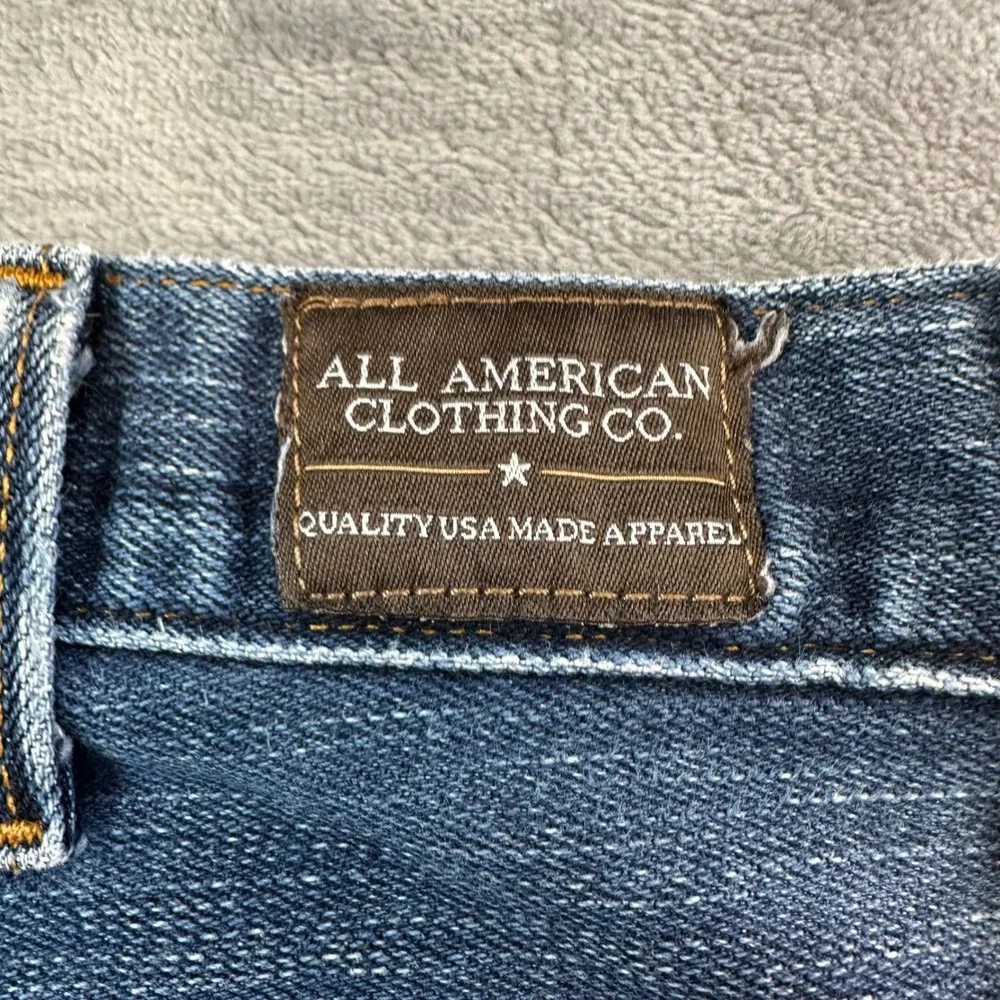 All American Clothing Straight Jeans Men's Size 34x32 Blue Distressed